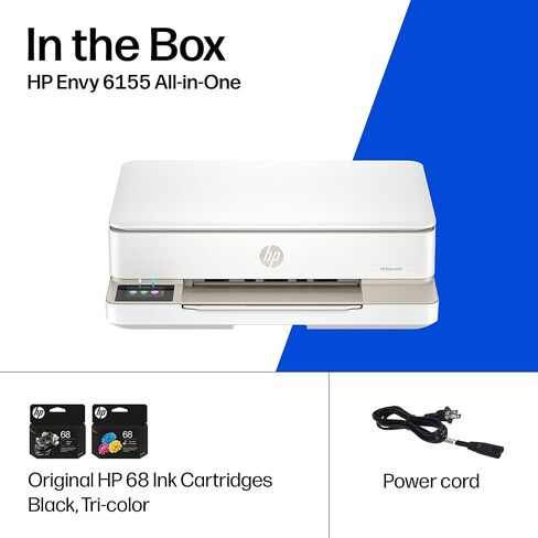 طابعة HP Envy 6155 اللاسلكية النافثة للحبر الملونة الكل في واحد، Portobello، الطباعة، المسح الضوئي، النسخ، الطباعة المزدوجة الأفضل للمنزل، تجربة 3 أشهر من الحبر الفوري، قادرة على الذكاء الاصطناعي (C2WR7A) in Kuwait