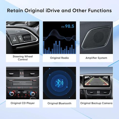 شاشة تعمل باللمس لسيارة Audi A4 A5 S4 S5 RS4 RS5 (2009-2016) مدمجة في Android Auto CarPlay Bluetooth ترقية راديو السيارة في المصنع تحتفظ بنظام مكبر الصوت الاستريو الأصلي (10.25 A4 Symphony) in Kuwait