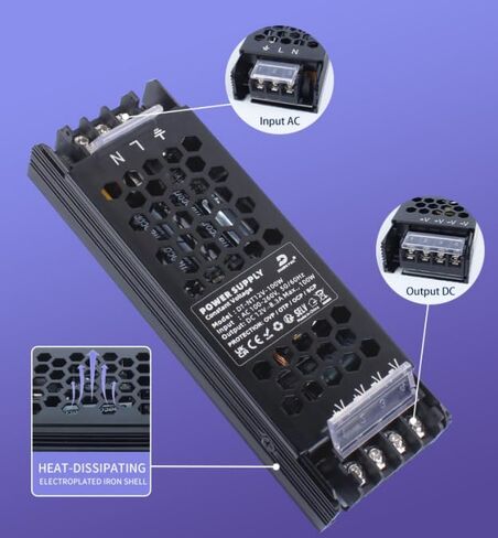 طقم جهاز تحكم عن بعد MLR1 صغير بلون واحد LED وحزمة تحكم عن بعد بعجلة دوارة K3 سوداء (24 فولت 200 واط IP20 LED سائق + 24 فولت COB LED شريط 480LED/m CRI90 4000K أبيض طبيعي) in Kuwait