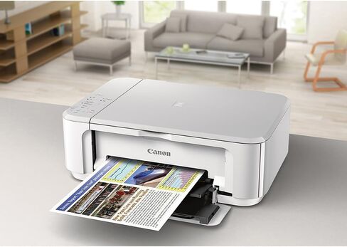 طابعة Canon Pixma MG3620 اللاسلكية النافثة للحبر الكل في واحد باللون الأبيض متعددة الوظائف 0515C023 حزمة مع كابل طابعة USB عالي السرعة بطول 6 أقدام ومجموعة Corel Photo Video (تنزيل رقمي) in Kuwait