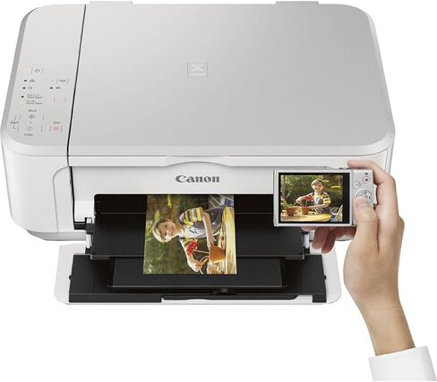 طابعة Canon Pixma MG3620 اللاسلكية النافثة للحبر الكل في واحد باللون الأبيض متعددة الوظائف 0515C023 حزمة مع كابل طابعة USB عالي السرعة بطول 6 أقدام ومجموعة Corel Photo Video (تنزيل رقمي) in Kuwait