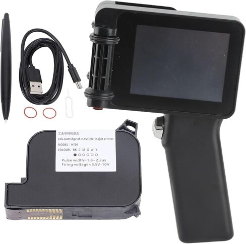 Walfront Handheld Inkjet Printer Portable Printing Machine with 4.3in LED Touch Screen 600DPI High for Text Barcode Date Label Printing on Wood Plastic Fabric in Kuwait