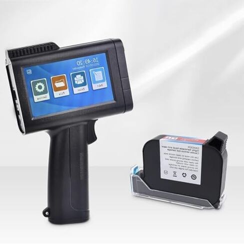 Portable Handheld Inkjet Printer | High Adhesion Ink | 0.08-0.5 Inch Printing Height | Ideal for Expiry Dates, QR Codes, Barcodes, Batch Numbers, Variable Text in Kuwait