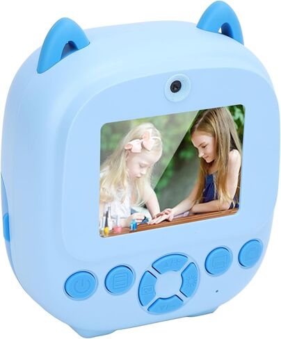 Fabater Instant Camera, 48MP 1080P Thermal Printing 2.4 Inch Screen 6X Zoom Portable Travel Kids Camera, Instant Print with Type C Charging 1300mAh Battery Music Games for Boys (Blue) in Saudi Arabia