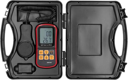 Digital Light Meter, 0~200,000Lx Digital Illuminometer Luxmeter Light Testing Instrument with UART Connector for Photography, Office, Laboratory, Stage, Planting in Kuwait