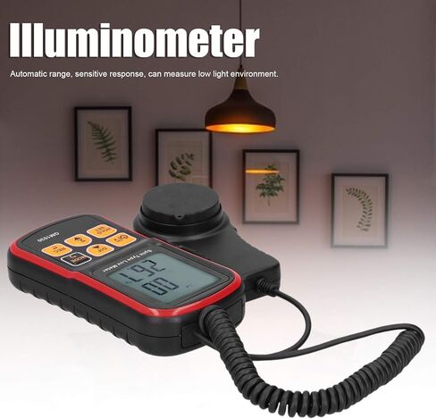 Digital Light Meter, 0~200,000Lx Digital Illuminometer Luxmeter Light Testing Instrument with UART Connector for Photography, Office, Laboratory, Stage, Planting in Kuwait