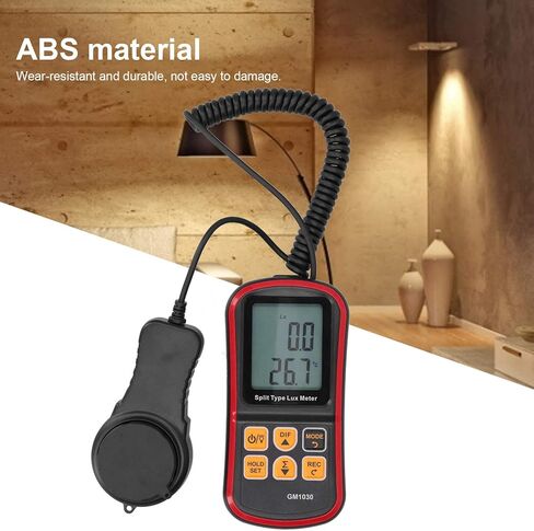Digital Light Meter, 0~200,000Lx Digital Illuminometer Luxmeter Light Testing Instrument with UART Connector for Photography, Office, Laboratory, Stage, Planting in Kuwait