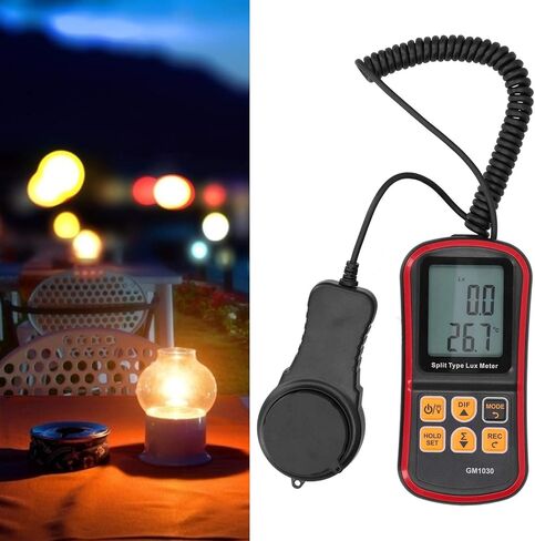 Digital Light Meter, 0~200,000Lx Digital Illuminometer Luxmeter Light Testing Instrument with UART Connector for Photography, Office, Laboratory, Stage, Planting in Kuwait