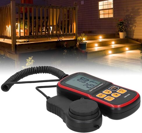 Digital Light Meter, 0~200,000Lx Digital Illuminometer Luxmeter Light Testing Instrument with UART Connector for Photography, Office, Laboratory, Stage, Planting in Kuwait