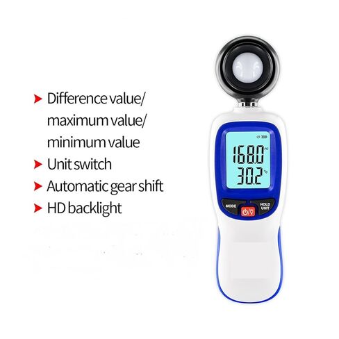 WT81 المهنية مقياس الإضاءة الرقمي دقة 0-20000 لوكس Luxmeter بيانات عقد شدة الضوء مقياس الحرارة in Kuwait