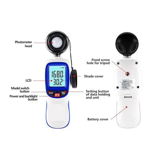 WT81 المهنية مقياس الإضاءة الرقمي دقة 0-20000 لوكس Luxmeter بيانات عقد شدة الضوء مقياس الحرارة in Kuwait
