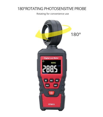 Digital Photometer Lux Meter Light Tester Photography Spectrometer Portable Brightness Detector 1-200,000 Luxmeter LCD Display in Kuwait