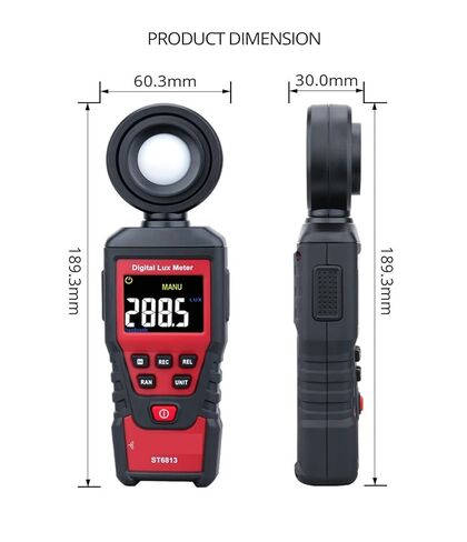 Digital Photometer Lux Meter Light Tester Photography Spectrometer Portable Brightness Detector 1-200,000 Luxmeter LCD Display in Kuwait