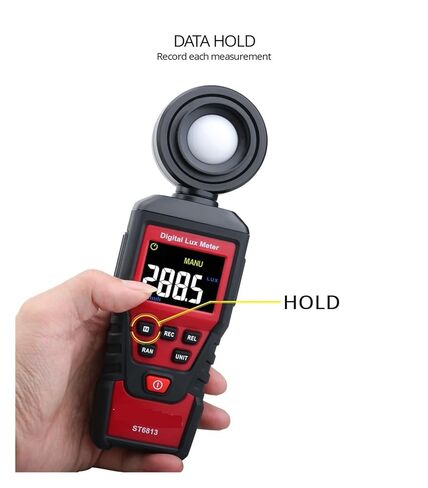 Digital Photometer Lux Meter Light Tester Photography Spectrometer Portable Brightness Detector 1-200,000 Luxmeter LCD Display in Kuwait