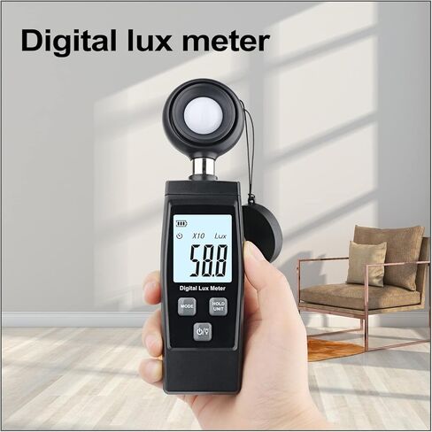 RZ851 Digital Illuminance Meter, Handheld Portable Light Meter, par Meter Luxmeter for Animal Husbandry Mining Industries, (Battery Not Included) in Kuwait