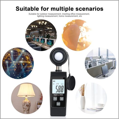 RZ851 Digital Illuminance Meter, Handheld Portable Light Meter, par Meter Luxmeter for Animal Husbandry Mining Industries, (Battery Not Included) in Kuwait