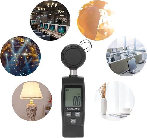 RZ851 Digital Illuminance Meter, Handheld Portable Light Meter, par Meter Luxmeter for Animal Husbandry Mining Industries, (Battery Not Included) in Kuwait