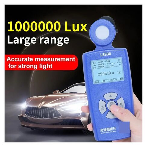 LS330 مقياس الإضاءة الطيفية مقياس الضوء الرقمي CCT UVI CRI Ra Lx FC تردد وميض in Kuwait