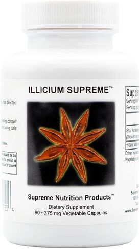 Supreme Nutrition Illicium Supreme، 90 كبسولة نباتية من الينسون النجمي النقي in Saudi Arabia