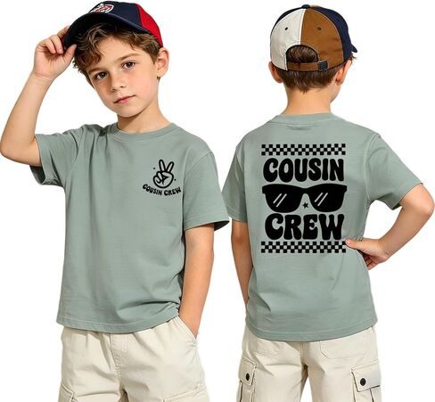 SOFEON Toddler Boy Cousin Crew Shirts Kids Promoted to Big Cousin T-Shirt Funny Cute Summer Short Sleeve Tees Tops 2-8 Years in Kuwait