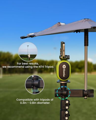 Chameleon Professional Sports Kit - AI-Powered Action Camera with Gimbal Tracking System, Team & Player Tracking, COMS 4K Video, 360° Rotation, 120° FOV, Live Streaming, All-in-One Bundle, Lemon Green in Kuwait