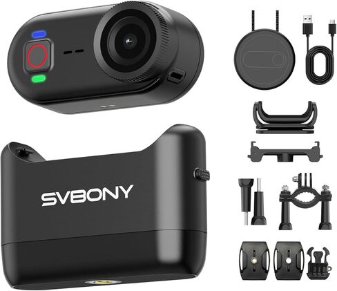 كاميرا الجسم SVBONY SVGo M3 4K، كاميرا POV بدون استخدام اليدين مع عمر بطارية 300 دقيقة وإصدار مغناطيسي سريع لتسجيل الحياة، مقاومة للماء بدون غطاء و64 جيجابايت مدمجة، جاهزة للف والتركيب في أي مكان in Kuwait