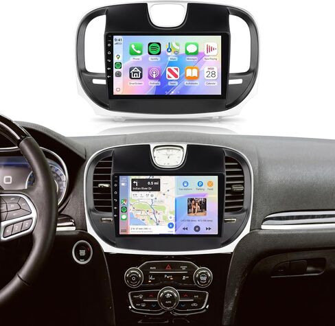 5Ghz WiFi Car Stereo Radio for Chrysler 300 2011-2019 with Wireless Carplay/Android Auto,AM/RDS/FM,DSP EQ,9 Inch IPS Touchscreen GPS Android 15 26UIs SWC Camera 2G+64G in Saudi Arabia