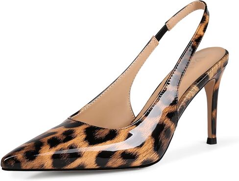 حذاء بكعب Slingback للنساء بمقدمة مدببة وكعب ستيليتو حذاء سهل الارتداء أنيق ومريح بكعب نسائي لحفلات الزفاف in Kuwait