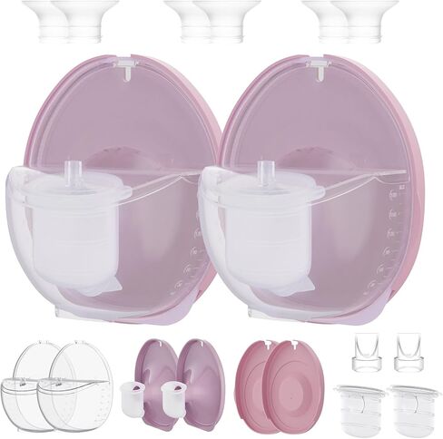 Two Complete Sets Compatible with Momcozy M6 Breast Pump Replacement Parts (24mm Two Complete Sets with 17/19/21mm Flanges) Incomplete Silicone Diaphragm Installation May Cause Leaking in Kuwait