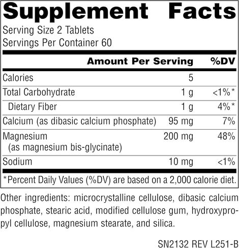 Source Naturals مغنيسيوم بيس جليسينات - يدعم صحة القلب والأوعية الدموية والعضلات - 120 قرصًا in Saudi Arabia