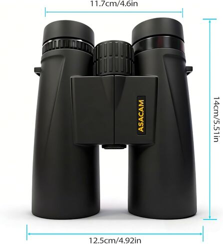 Asacam 12x42 Binoculars for Adults, High Powered Binoculars with Large Eyepiece, Lightweight HD BAK4 Prism for Bird Watching, Travel, Hunting, Camping, Sports in Kuwait