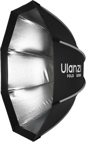 Ulanzi QS80 31.5 بوصة/80 سم سوفت بوكس ​​مثمن سريع الفك صندوق ناعم مع ناشر، شبكة قرص العسل، حقيبة تخزين، متوافق مع معظم المعايير وUlanzi VL-120C، VL-120Bi، VL-200Bi in Kuwait