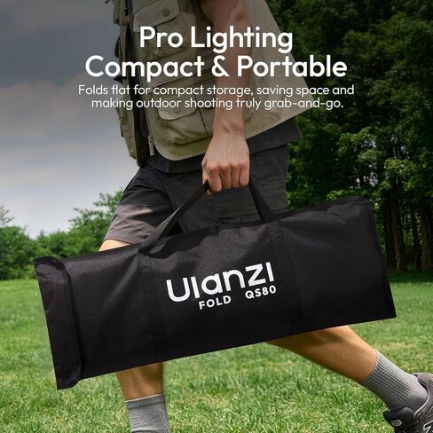 Ulanzi QS80 31.5 بوصة/80 سم سوفت بوكس ​​مثمن سريع الفك صندوق ناعم مع ناشر، شبكة قرص العسل، حقيبة تخزين، متوافق مع معظم المعايير وUlanzi VL-120C، VL-120Bi، VL-200Bi in Kuwait