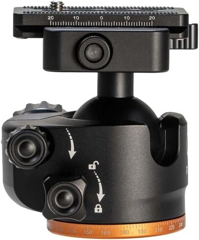 Revic BH1L Ball Head with Lever Clamp, Arca-Swiss Standard, 360 Panning, 44 lbs Load, Machined Aluminum (PD-G2060) in Kuwait
