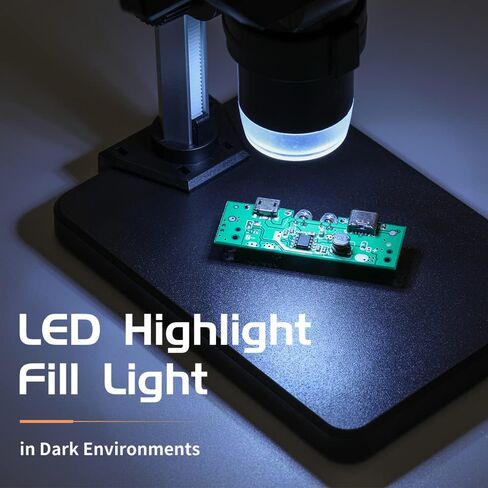 مجهر رقمي بشاشة LCD مقاس 5.5 بوصة، مجهر إلكتروني صناعي USB 1000X لتحديد التحف والنقش الدقيق in Kuwait