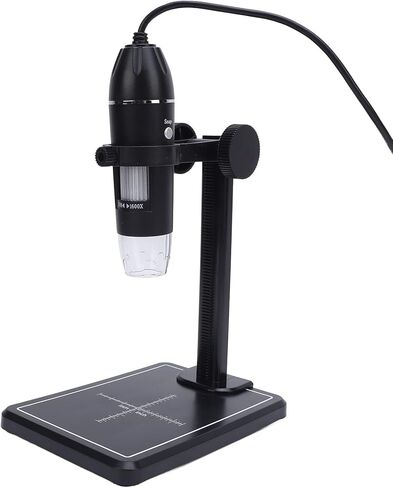 مجهر رقمي مع حامل 8 أضواء LED قابلة للتعديل تكبير 1600x مجهر رقمي USB لهاتف الكمبيوتر in Kuwait