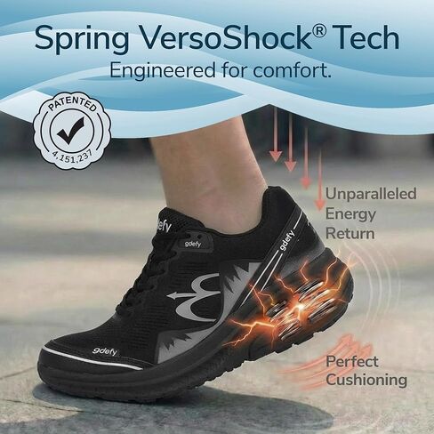 g-defy Mighty Walk Women’s Orthopedic Comfort Shoes for Standing All Day | VersoShock Shock-Absorbing Sole | Diabetic Shoes | Wide Toe Box | Supportive Walking Shoes in Kuwait