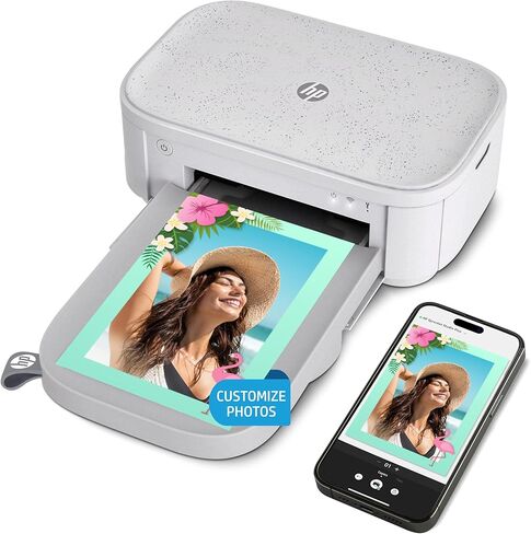 HP Sprocket Studio Plus 4x6 Wireless Instant Photo Printer, 10 Sheets + Cartridge, Wi-Fi, Premium Dye Sublimation, Compact Home Use, Prints Vibrant Color Pictures, Editing App for Creative Photos in Kuwait