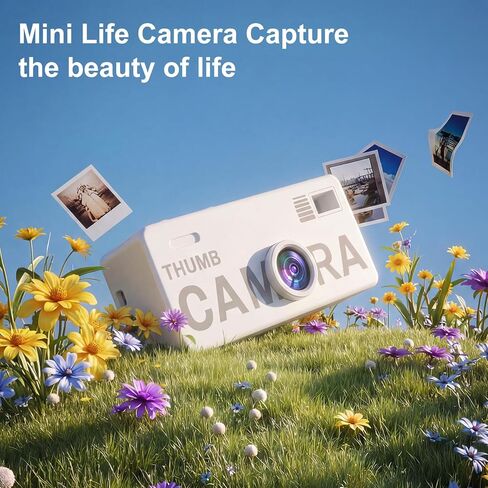 Mini Keychain Camera - 1080P FHD Mini Retro Digital Camera - Tiny Portable Small Cameras Vintage Compact Micro Cameras - Pocket Video Recorder with 8GB Card for Travel Study Recording in Kuwait