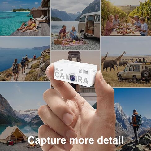Mini Keychain Camera - 1080P FHD Mini Retro Digital Camera - Tiny Portable Small Cameras Vintage Compact Micro Cameras - Pocket Video Recorder with 8GB Card for Travel Study Recording in Kuwait
