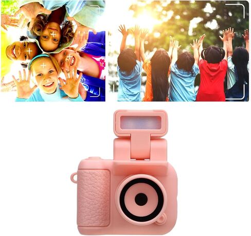 GOWENIC 1080P Tiny Digital Camera 1.44 Inch HD Display Mini Thumb Sized Keychain Camera Built in Flash with 32GB Memory Card Portable for Daily Recording Travel (Pinkish) in Saudi Arabia
