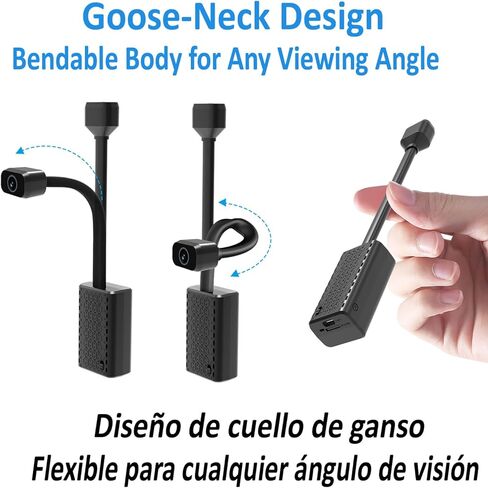 كاميرا أمان لاسلكية 2K Mini Goose-Neck مع حامل مغناطيسي، ونقطة اتصال وبطارية مدمجة، ورؤية ليلية ملونة، وكشف الحركة، والتخزين السحابي (W-G2) in Kuwait