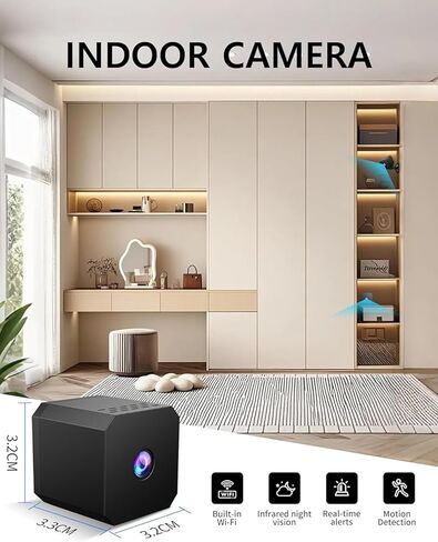 كاميرا Nanny Cam اللاسلكية - لا حاجة إلى شبكة WiFi، رؤية ليلية بدقة 1080 بكسل وتنبيهات الحركة، إعداد سهل عبر البلوتوث، نقطة اتصال AP، تطبيق هاتف لأمن المنزل للأطفال/الحيوانات الأليفة/المسنين in Kuwait