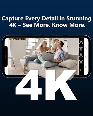 كاميرا صغيرة، كاميرا صغيرة لاسلكية بدقة 4K مع رؤية ليلية 940 نانومتر، طاقة منخفضة - ما يصل إلى 50 يومًا من الاستخدام، تجربة تخزين سحابي لمدة 30 يومًا + تخزين محلي، بدون رسوم شهرية (أسود) in Kuwait