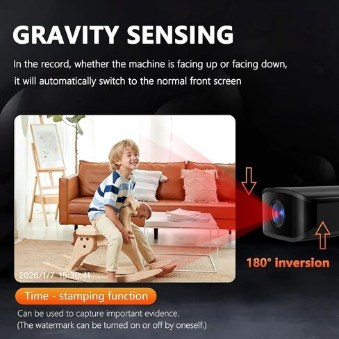 كاميرا صغيرة، كاميرا مدمجة، كاميرا للجسم، كاميرات محمولة، HD 1080P، كاميرات مراقبة، كاميرا مربية داخلية، مع رؤية ليلية، كشف الحركة، تسجيل حلقي، مستشعر الجاذبية، 512 جيجابايت بحد أقصى، بدون WiFi in Kuwait