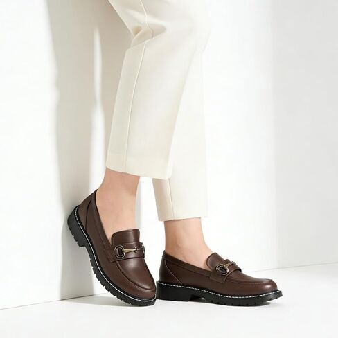 Loafers for Women Black Low Heel Womens Loafers & Slip-Ons Flats Classic Penny Loafers Shoes Ladies Work Comfortable Business Casual Dressy Shoes in Saudi Arabia
