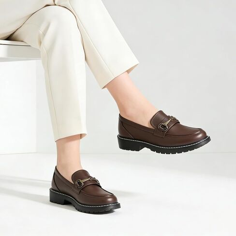 Loafers for Women Black Low Heel Womens Loafers & Slip-Ons Flats Classic Penny Loafers Shoes Ladies Work Comfortable Business Casual Dressy Shoes in Saudi Arabia