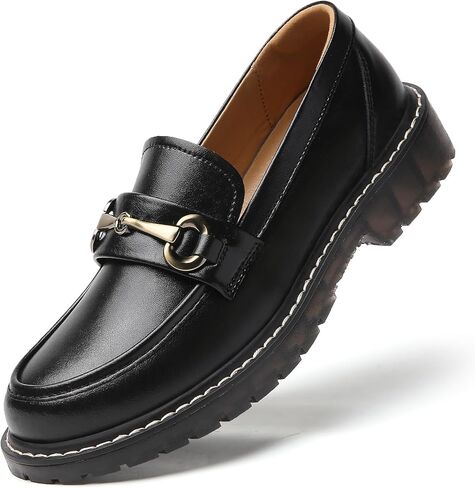 Loafers for Women Black Low Heel Womens Loafers & Slip-Ons Flats Classic Penny Loafers Shoes Ladies Work Comfortable Business Casual Dressy Shoes in Saudi Arabia