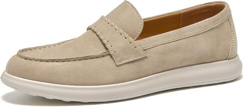 BEAU TODAY Penny Loafers for Women, Comfortable Slip On Suede Loafer Shoes, Casual Classic Platform Loafer Flats for Women, Non-Slip Round Toe Business Work Office Flats in Kuwait