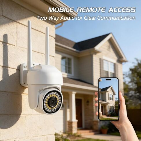 كاميرا أمان خارجية/داخلية، كاميرا Wi-Fi سلكية، عرض 360 درجة، كشف الحركة، رؤية ليلية، صوت ثنائي الاتجاه، تخزين بطاقة Cloud وSD، نطاق مزدوج 5 جيجا هرتز/2.4 جيجا هرتز متوافق مع Alexa وGoogle Home in Kuwait